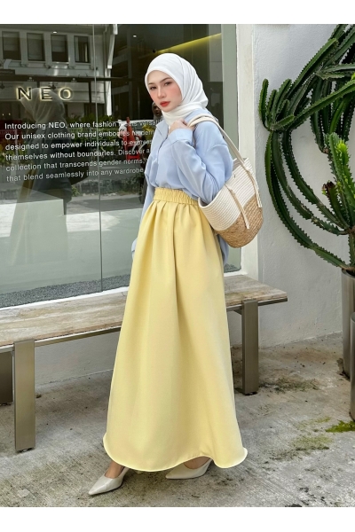 Poplin Skirt in dusty Yellow Poplin Skirt in dusty Yellow